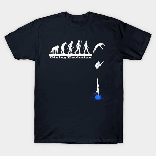 Springboard Diving Evolution Sport Diver Gift T-Shirt by Bezra